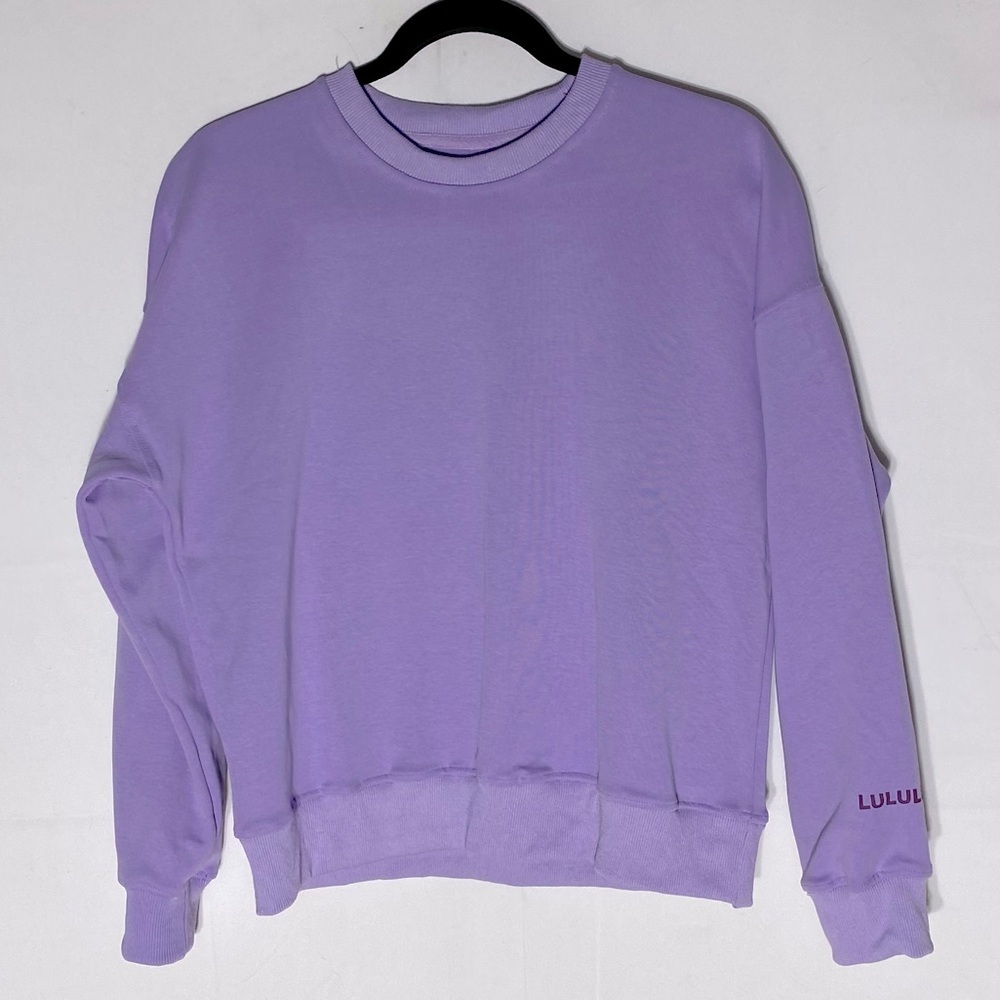 Lululemon Athletica Lilac Smoke Perfectly Oversized Crew Neck Sweatshirt S - Picture 14 of 14
